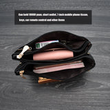 Women's 4-Zipper Long Clutch Bag Retro Leather Purse