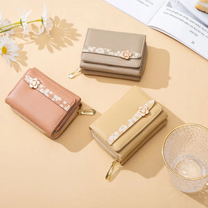 Printed Small Fresh Wallet Multi-function Card Bag Short Wallet