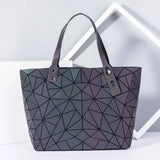 Geometric Luminous Shoulder Bag Foldable Tote