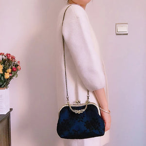 Vintage Lace Embroidery Shoulder Bag DIY Pack