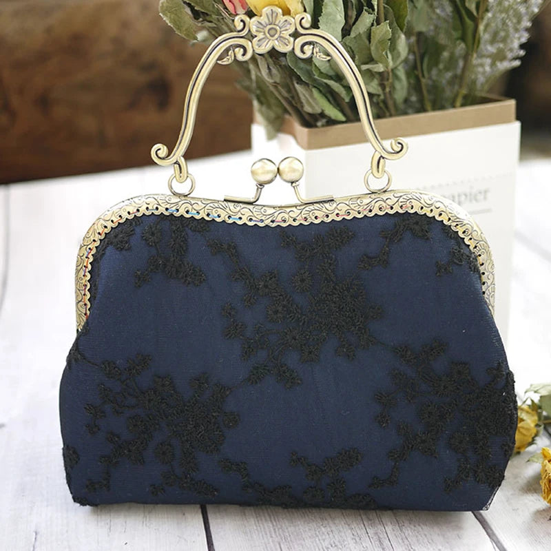 Vintage Lace Embroidery Shoulder Bag DIY Pack