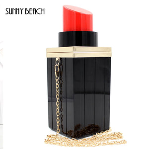 Vintage Date Casual Clutch Evening Bag with Chain