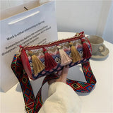 Bohemian Tassel Bucket Shoulder Bag for Women