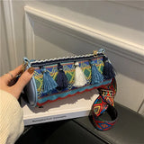 Bohemian Tassel Bucket Shoulder Bag for Women