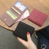 Leather Mini Wallet Hasp Photo Holder Short Casual Purse