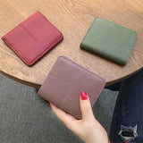 Leather Mini Wallet Hasp Photo Holder Short Casual Purse