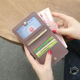 Leather Mini Wallet Hasp Photo Holder Short Casual Purse