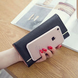 Women's Mini Handbag Triple Folding Wallet PU Phone
