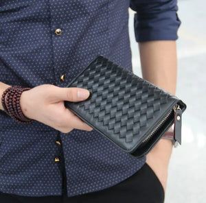 Men's PU Leather Long Zipper Wallet