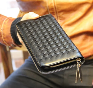 Men's PU Leather Long Zipper Wallet