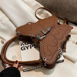Y2K Retro Butterfly Leather Shoulder Bag Handbag Phone Wallet