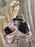 Y2K Retro Gothic Lettered Shoulder Handbag
