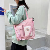 Casual Contrast Messenger Bag Harajuku Nylon Cloth