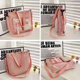 Casual Contrast Messenger Bag Harajuku Nylon Cloth