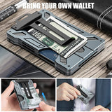 Men's RFID Aluminum Wallet with ID Window and Cash Clip