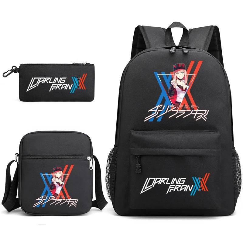 Zero Two Backpack 3-Piece Set for Kids