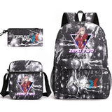 Zero Two 3 Piece Set Canvas Backpack for Kids Boys and Girls