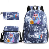 Zero Two Canvas Backpack 3 Piece Set Kids School Bags Supplies