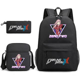 Zero Two 3 Piece Set Canvas Backpack for Kids Boys and Girls