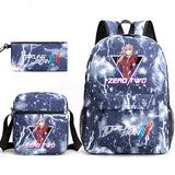 Zero Two 3 Piece Set Canvas Backpack for Kids Boys and Girls